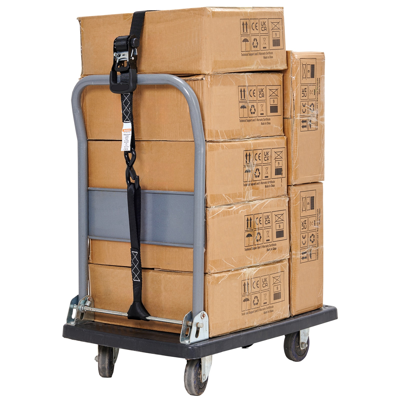 Ratchet Tie Down Straps Set Of 4 Heavy Duty Cargo Securing Straps_voghion.com